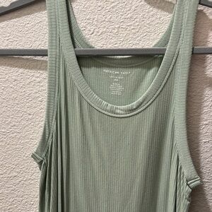 American Eagle Outfitters Sage Ribbed Tank Top